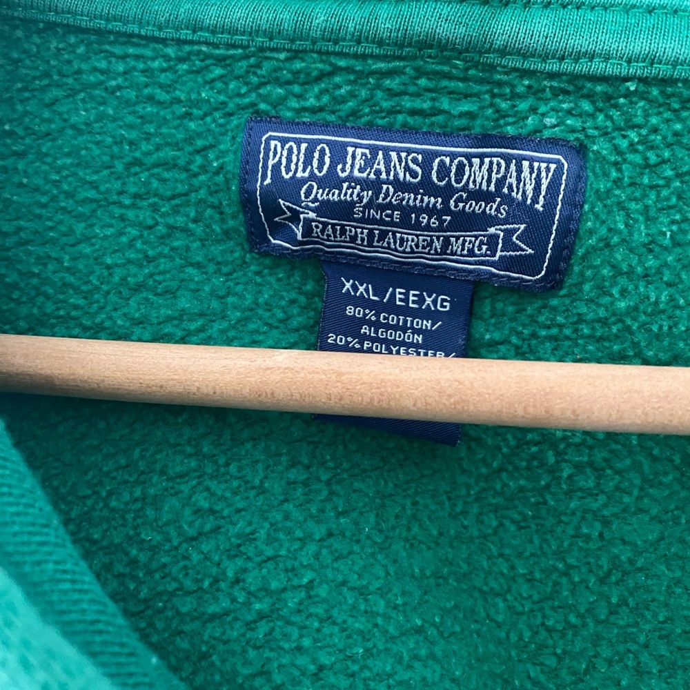90s Ralph Lauren Polo Jeans Green Sweatshirt - Picture 4 of 6